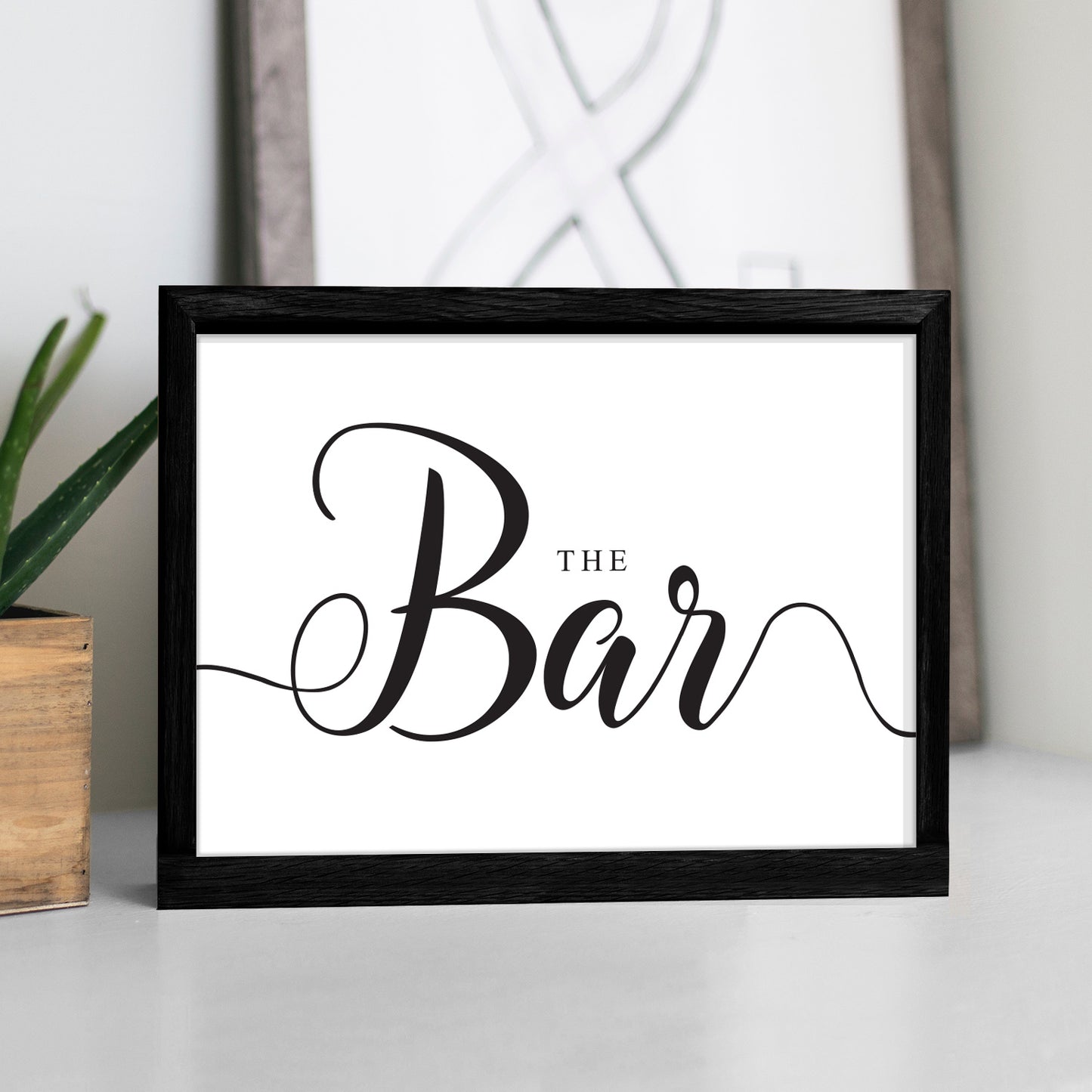 Bar sign for drinks at DIY weddings