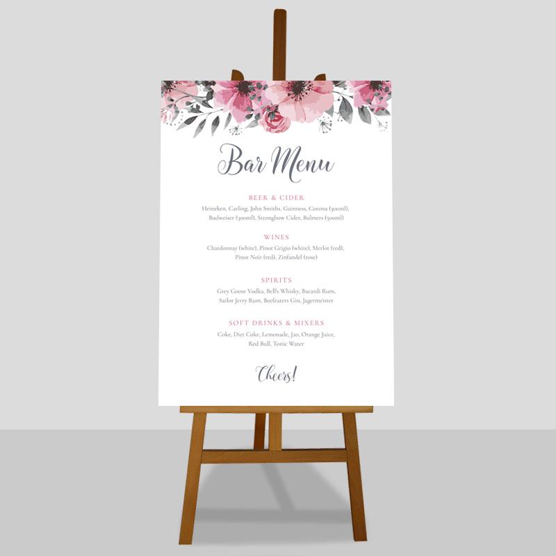 boho wedding drinks list of alcoholic beverages and soft drinks