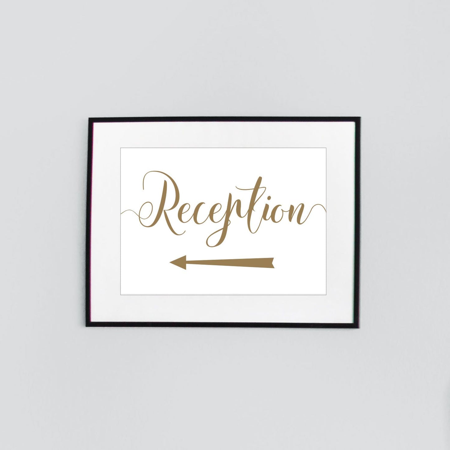 wedding reception this way sign framed print