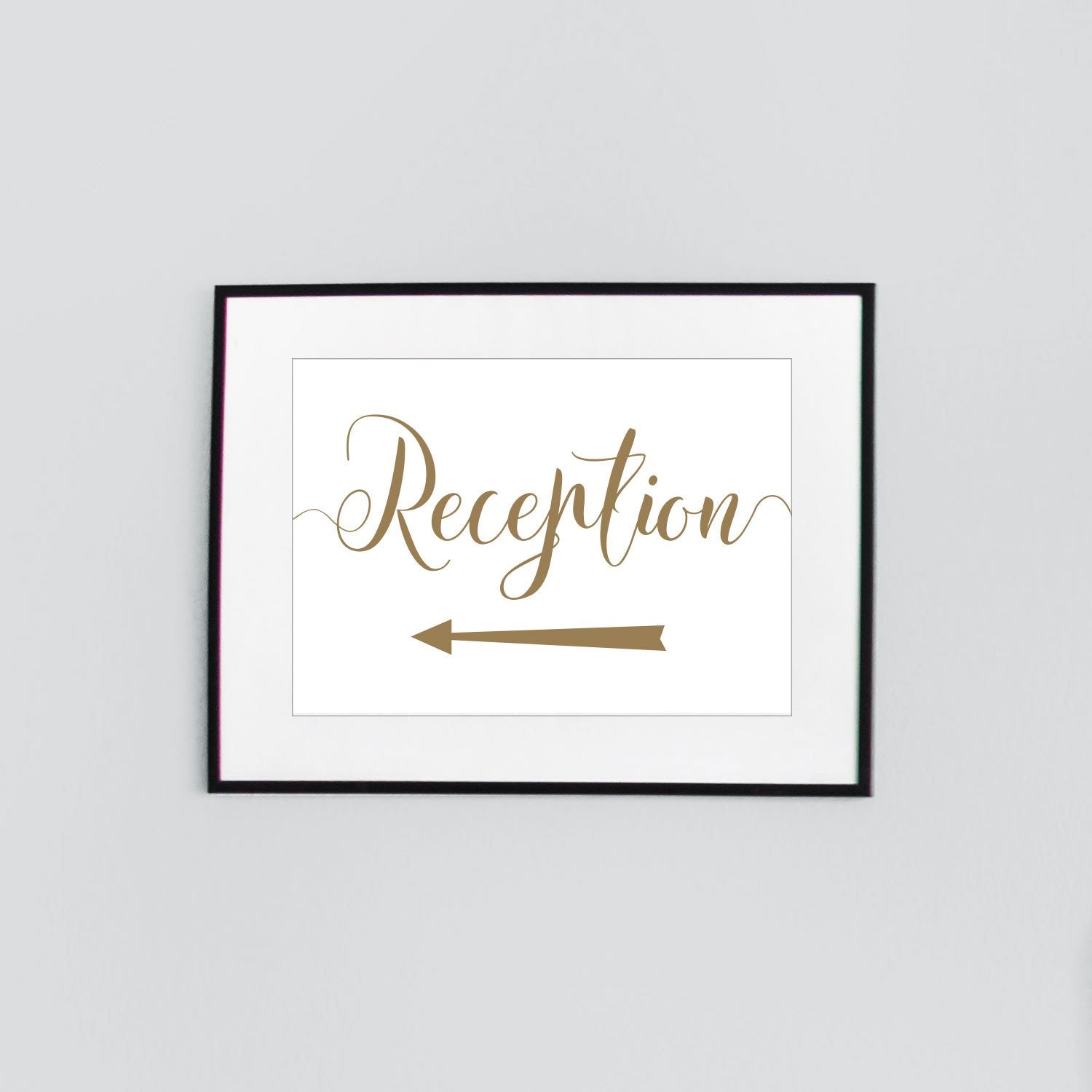 wedding reception this way sign framed print
