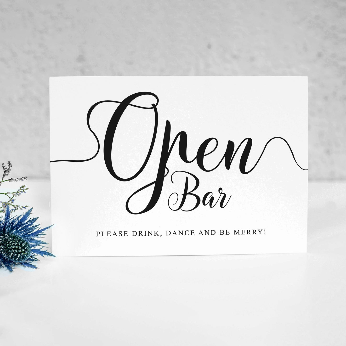 Free bar sign printable wedding signage