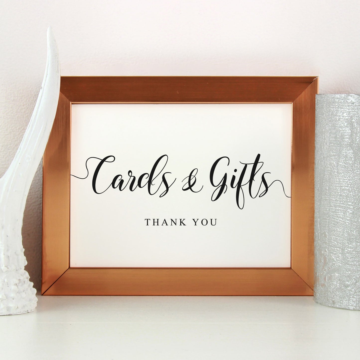 Please leave you cards and gifts here signage