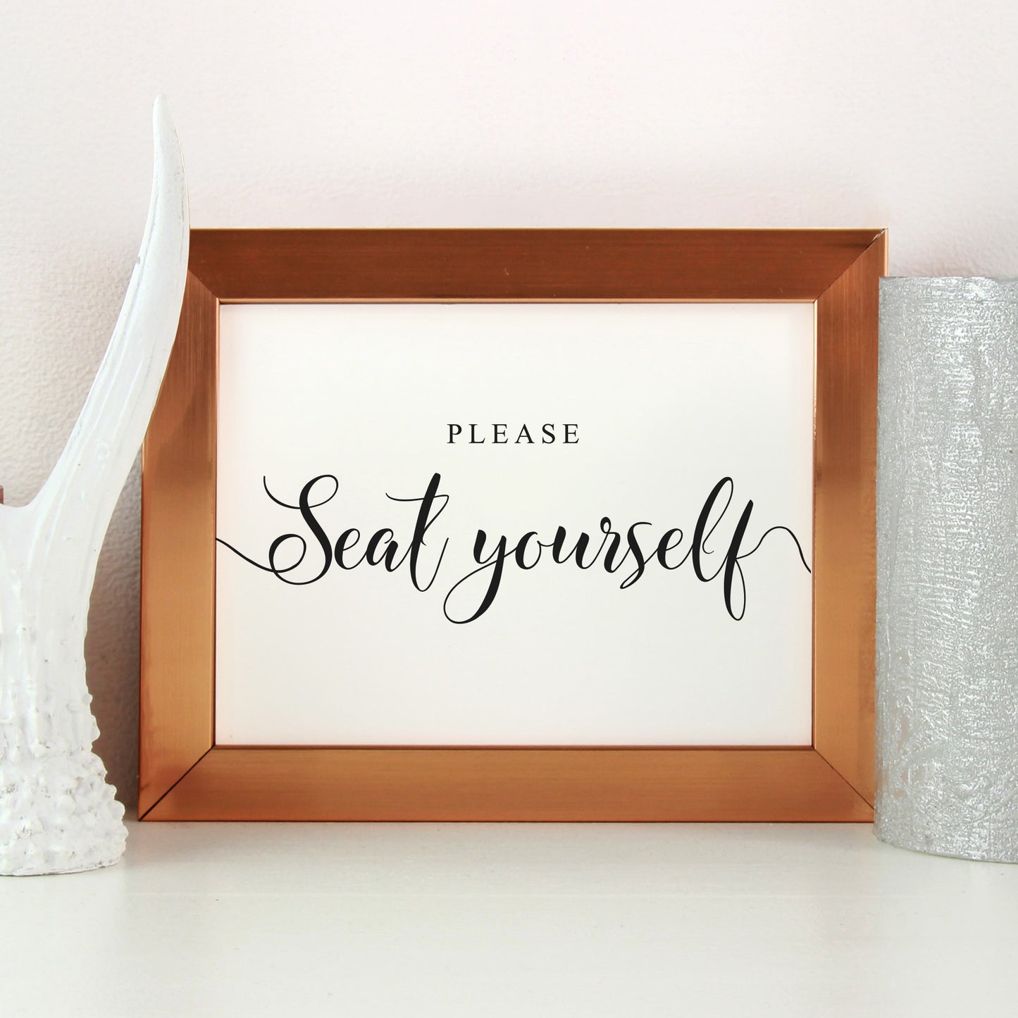 Informal wedding seating sign