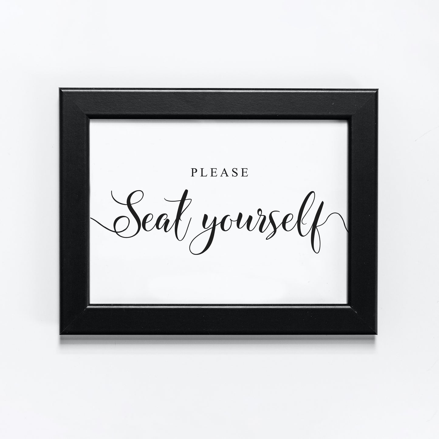 Sit where you like wedding sign framed print