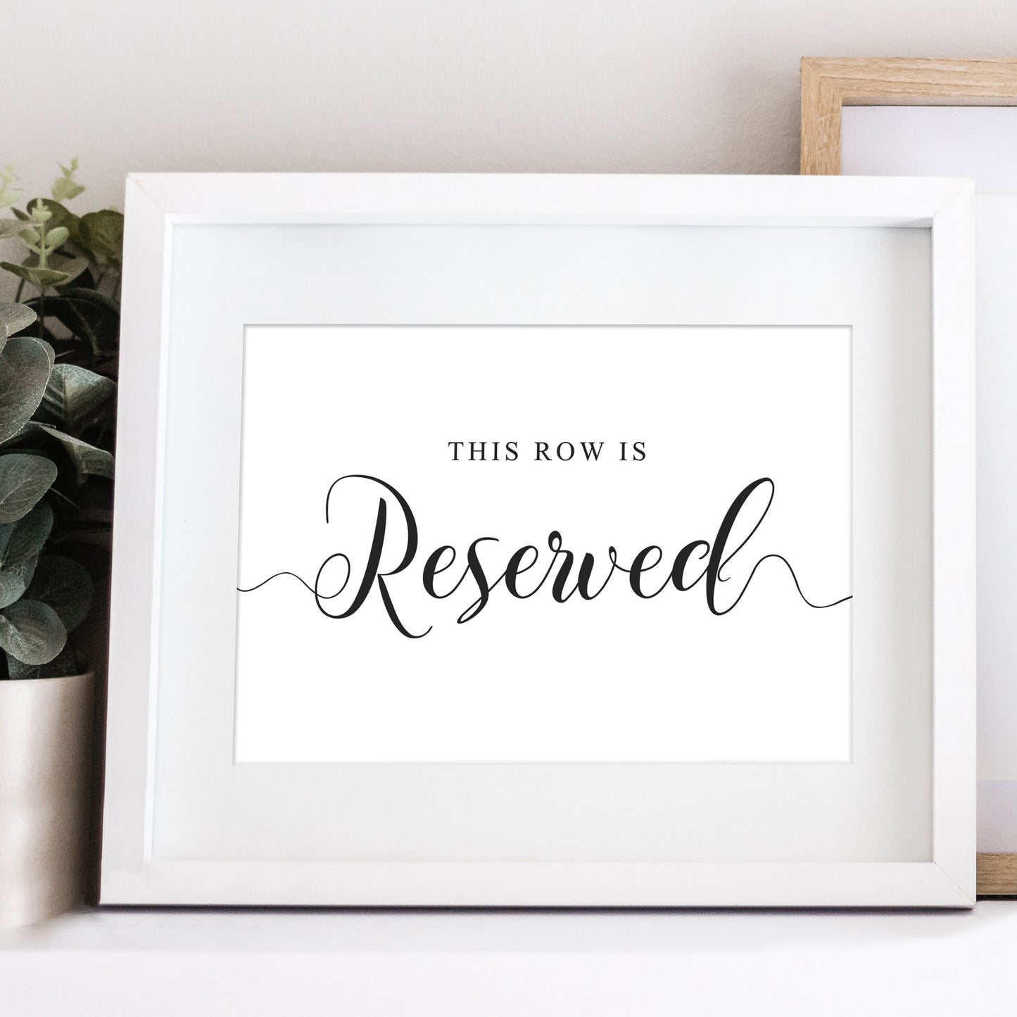 This seat is reserved sign for weddings
