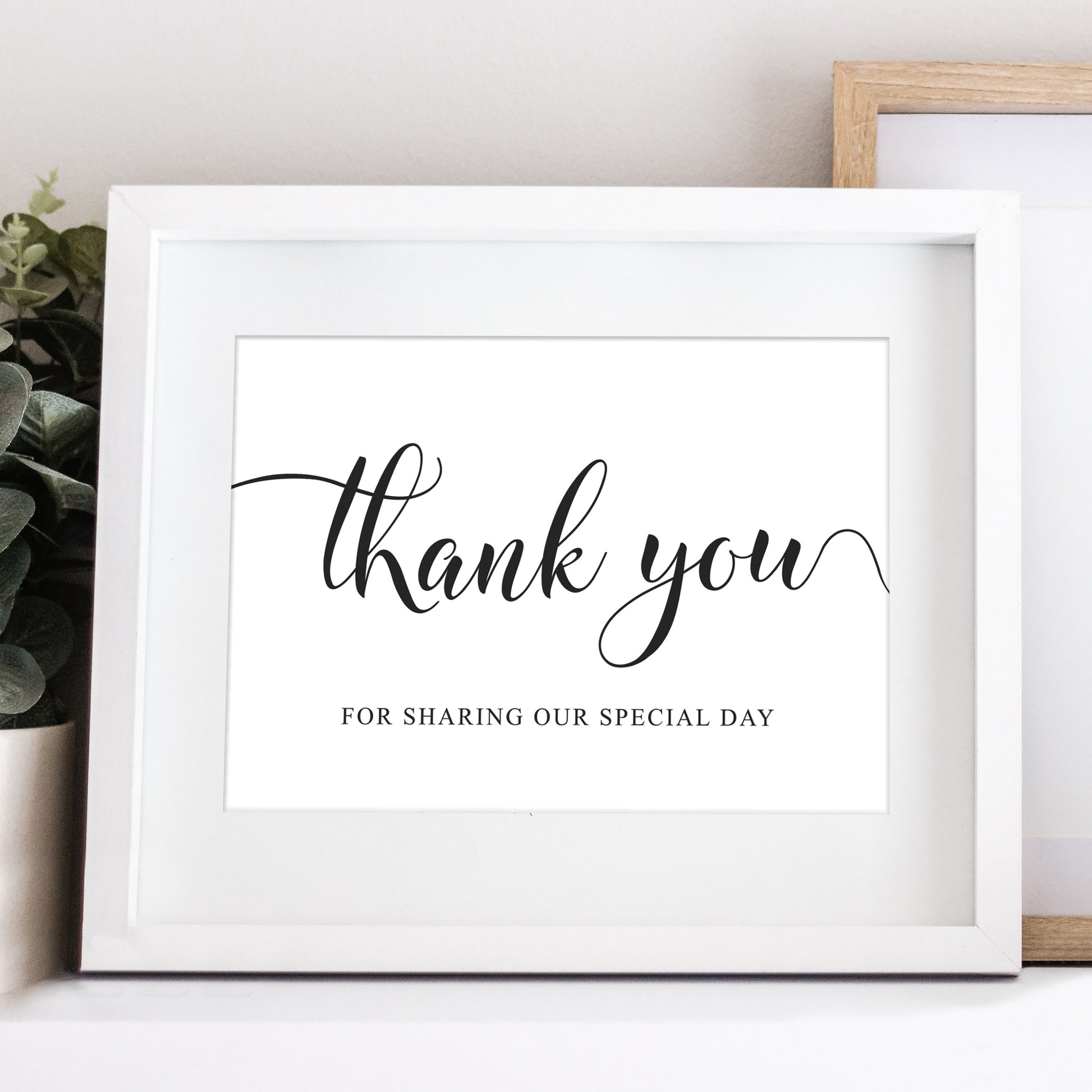 Thank you sign for weddings