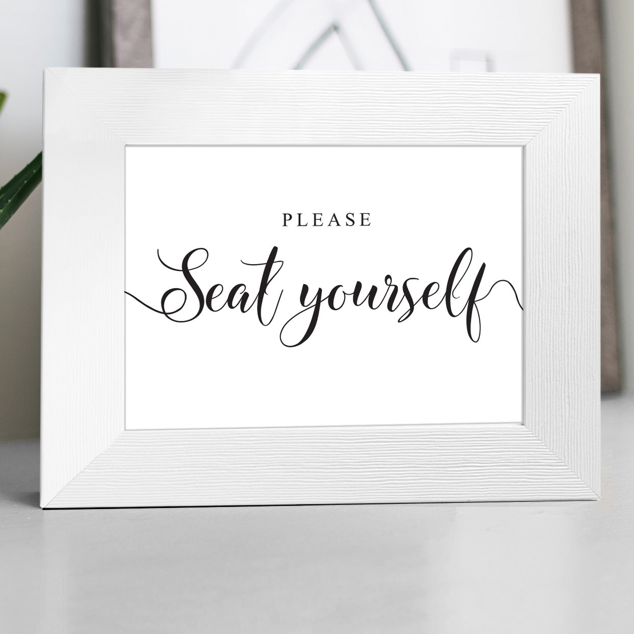 Printable wedding ceremony sign. Please sit wherever.