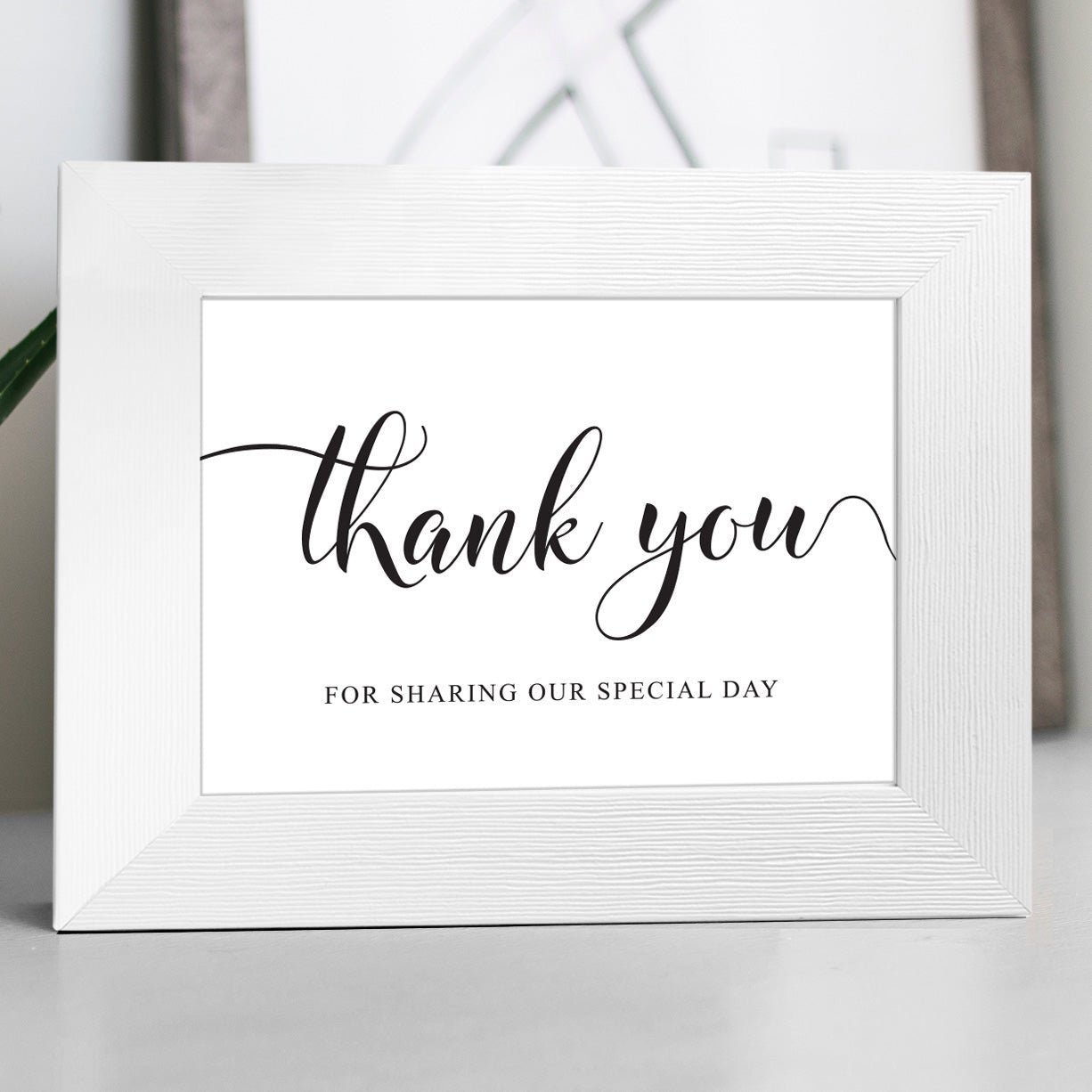 Printable 5x7 thank you sign