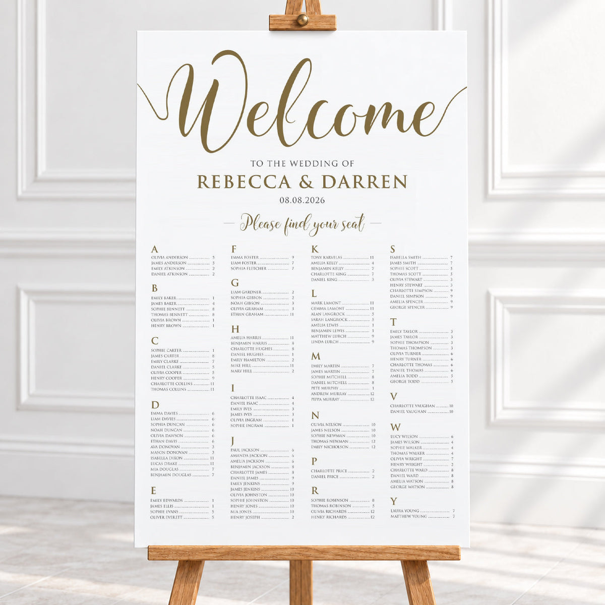 Wedding Seating Charts