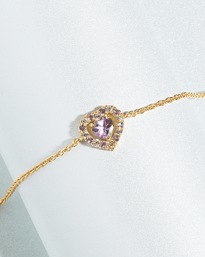 Vianne Purple Heart Lavender Amethyst Jewellery Set in 18k Gold Vermeil