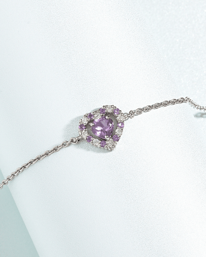 Vianne Purple Heart Lavender Amethyst Set in Sterling Silver