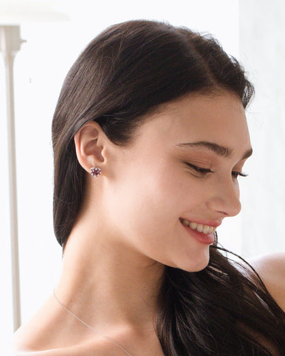 Vianne Red Heart Rhodolite Garnet Jewellery Set in Sterling Silver