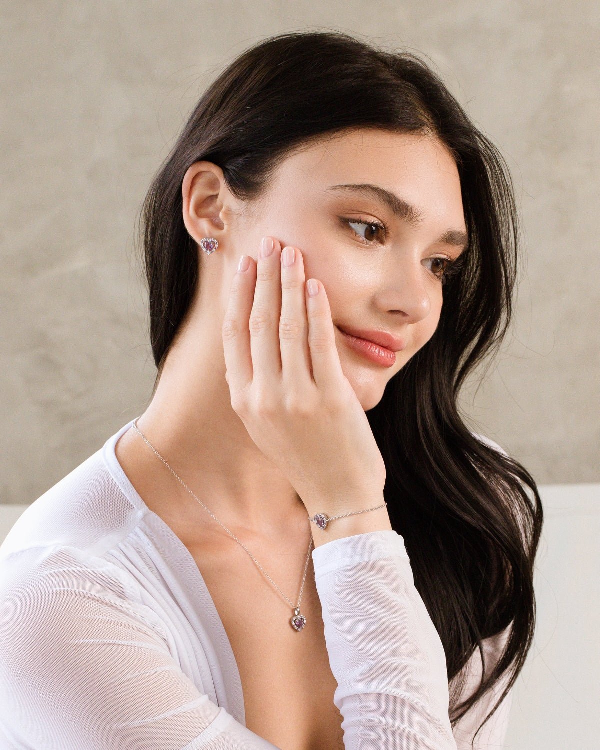 Vianne Purple Heart Lavender Amethyst Set in Sterling Silver