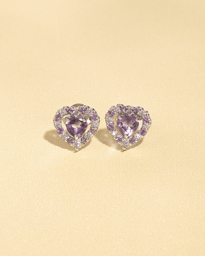 Vianne Purple Heart Lavender Amethyst Set in Sterling Silver