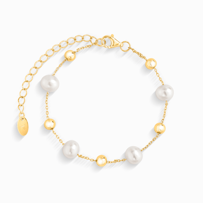 Vianne Pearl Bracelet in 18k Gold Vermeil