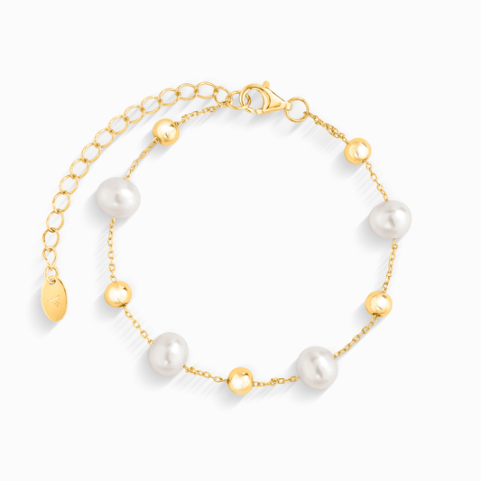 Vianne Pearl Bracelet in 18k Gold Vermeil