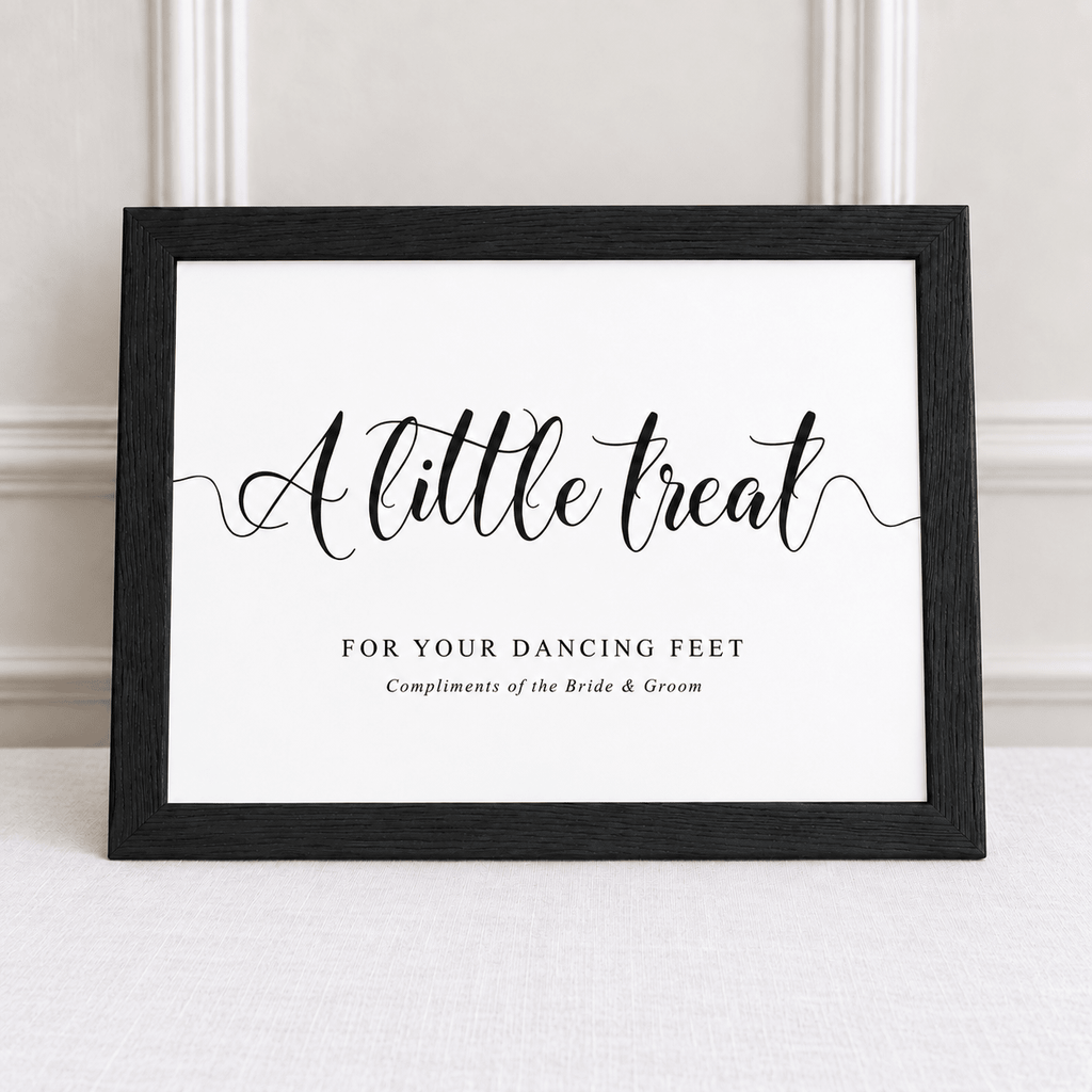 A Little Treat for Your Dancing Feet – Framed Wedding Flip-Flop Sign
