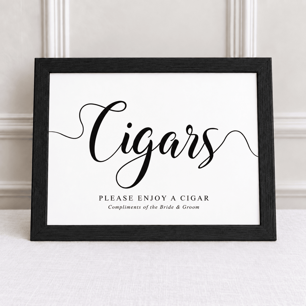 Cigars – Framed Wedding Reception Sign