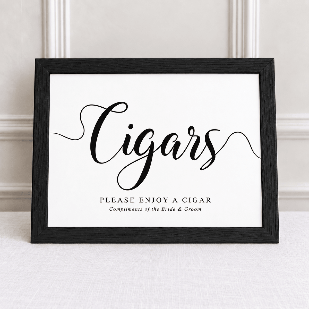 Cigars – Framed Wedding Reception Sign