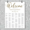 extra large gold seating chart template