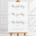 Our Love Story – Gold Personalised Wedding Milestone Sign