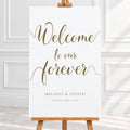 Welcome to Our Forever – Gold Personalised Wedding Welcome Sign