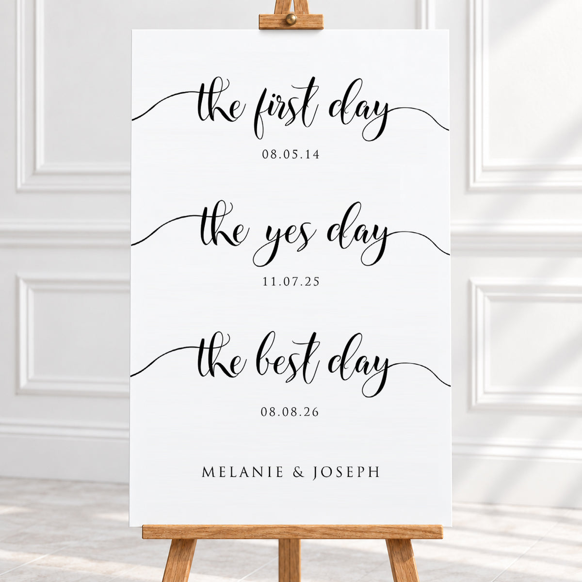 Our Love Story – Personalised Wedding Milestone Sign