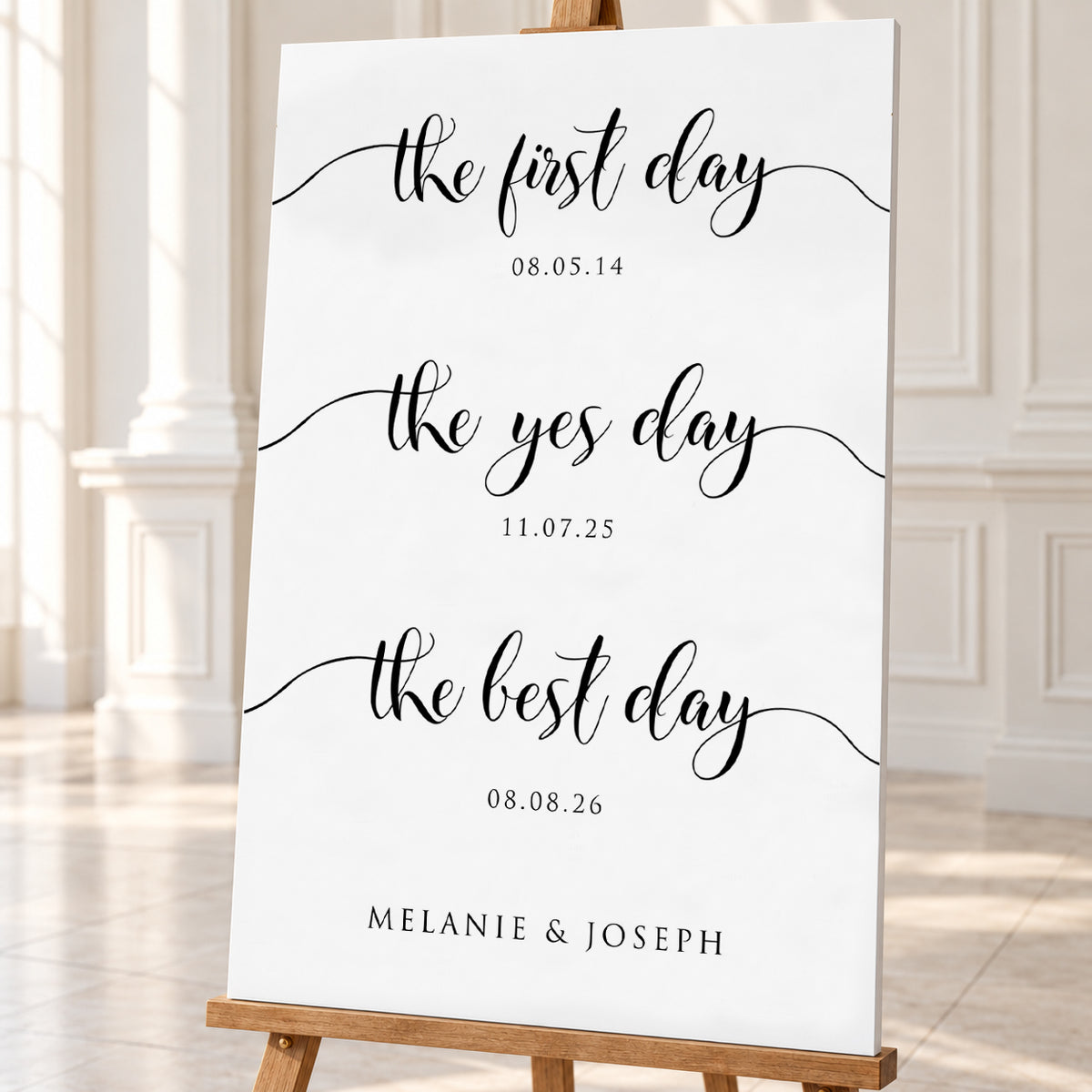Our Love Story – Personalised Wedding Milestone Sign