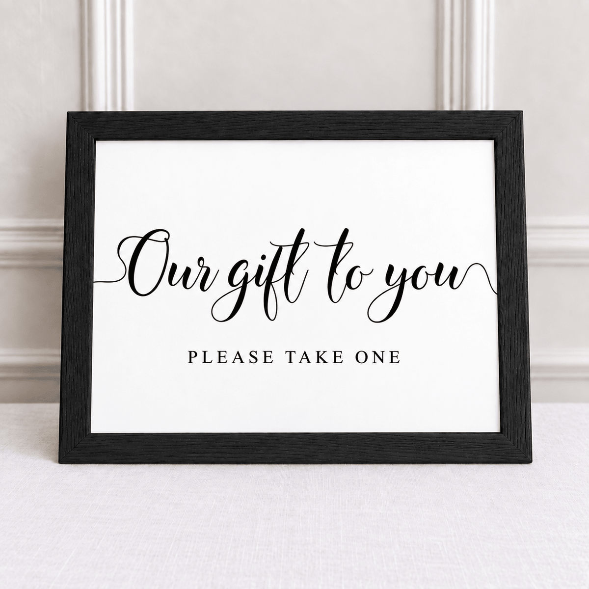 Our Gift to You – Framed Wedding Favours Sign