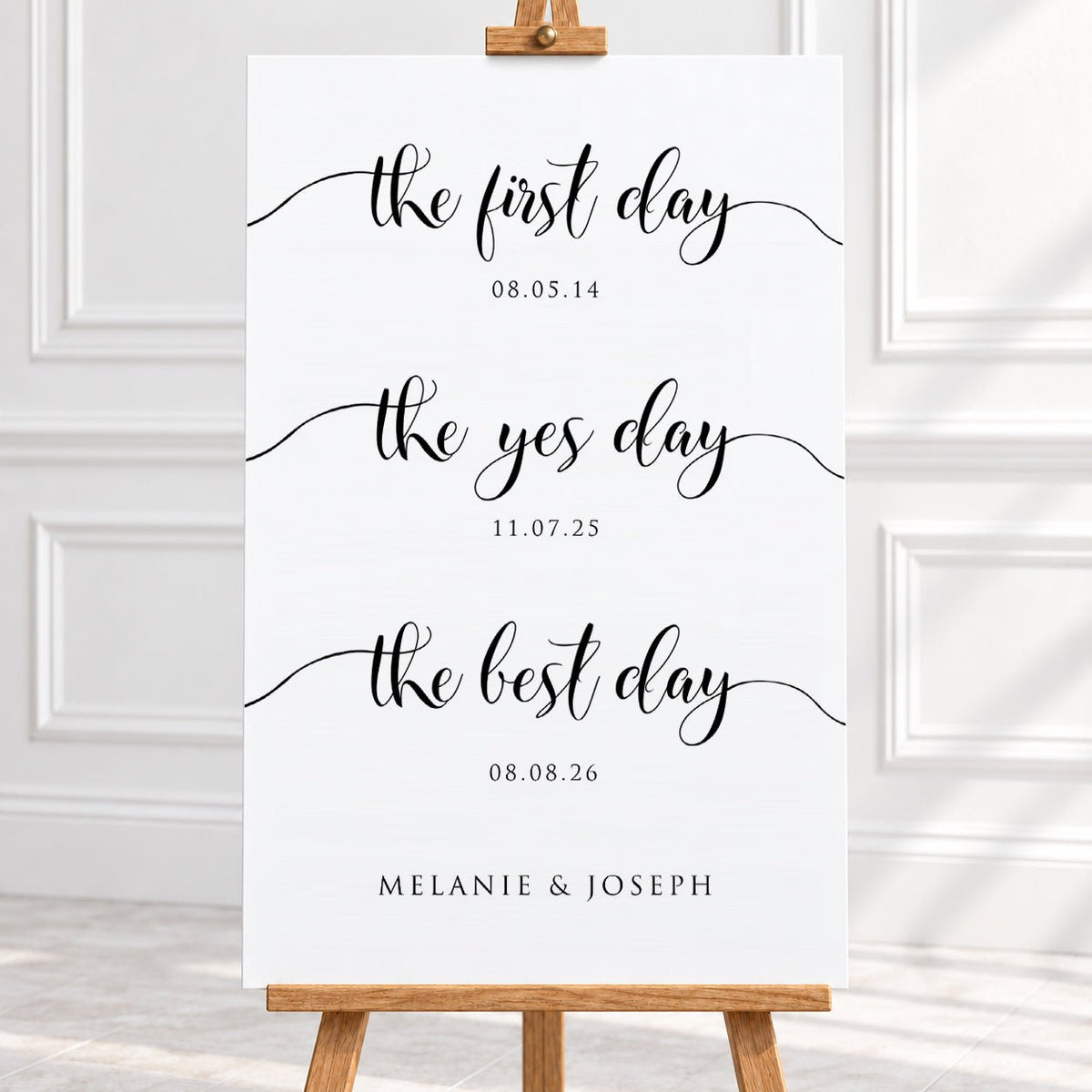 Our Love Story – Personalised Wedding Milestone Sign - We Do Bou