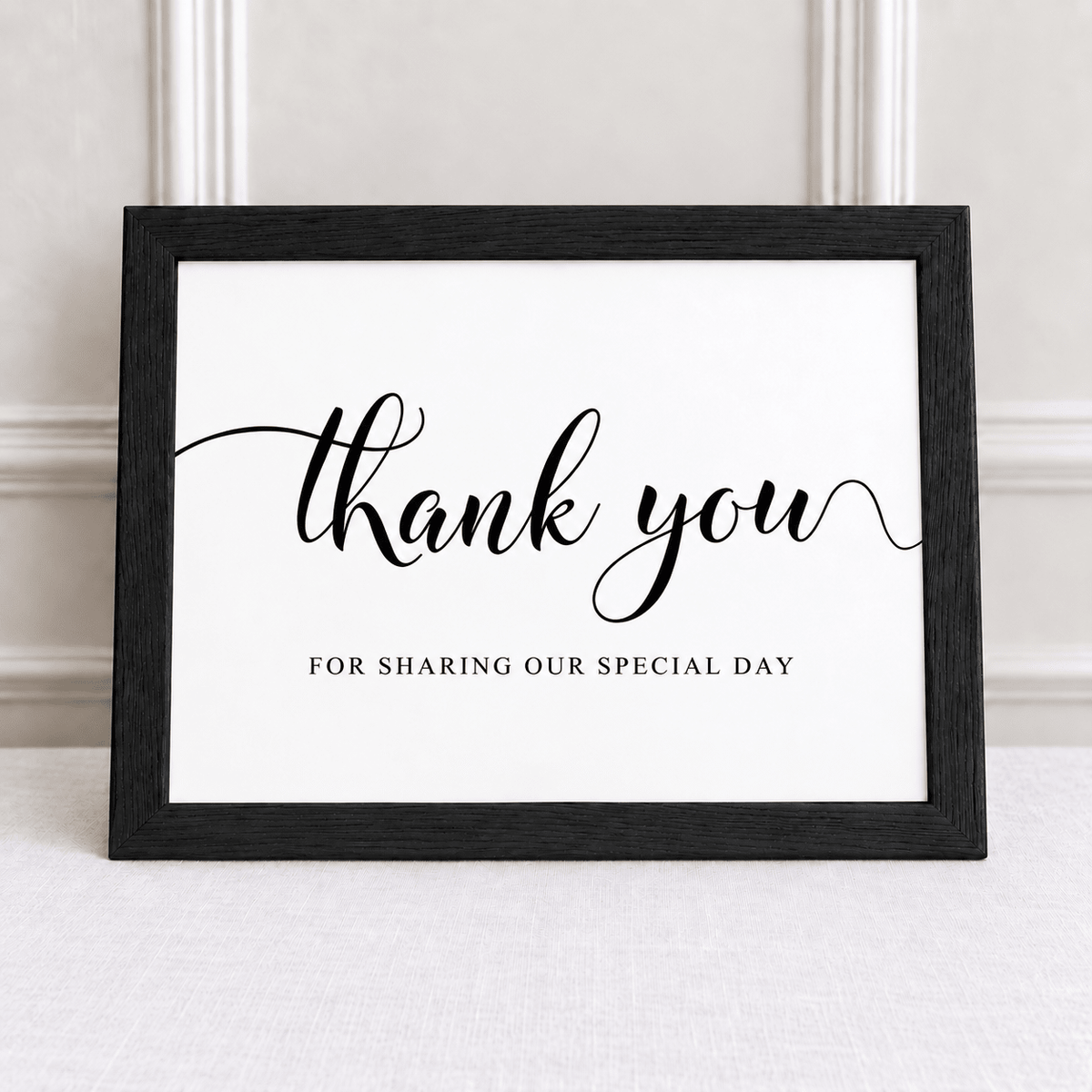 Thank You for Sharing Our Special Day – Framed Wedding Sign