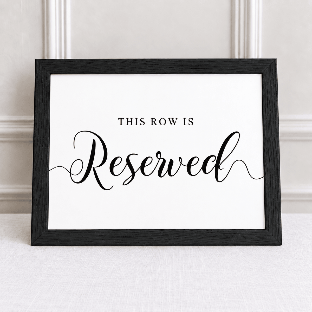 This Row Is Reserved – Framed Wedding Ceremony Sign