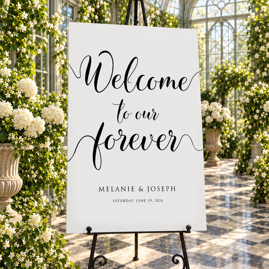 Welcome to Our Forever – Personalised Wedding Welcome Sign