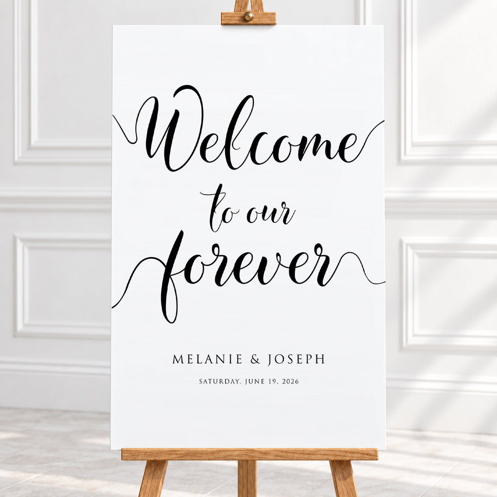 Welcome to Our Forever – Personalised Wedding Welcome Sign