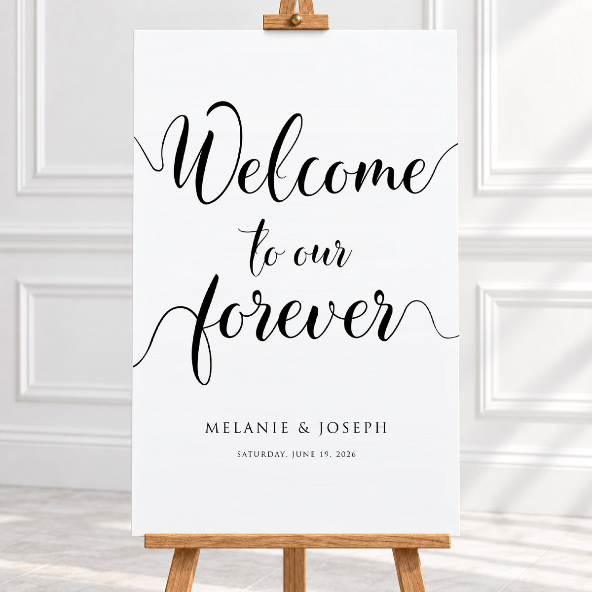 Welcome to Our Forever – Personalised Wedding Welcome Sign