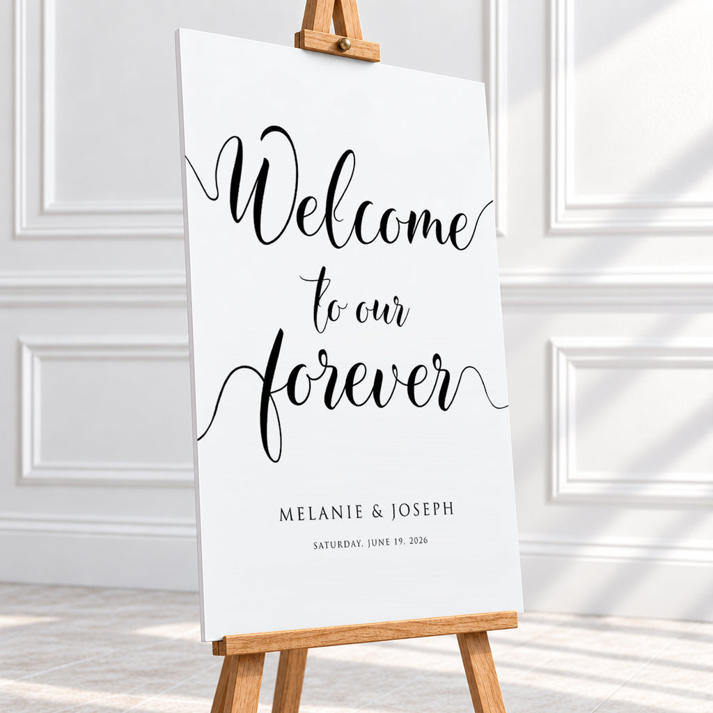 Welcome to Our Forever – Personalised Wedding Welcome Sign
