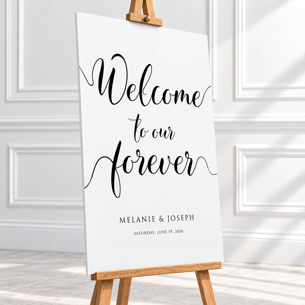 Welcome to Our Forever – Personalised Wedding Welcome Sign