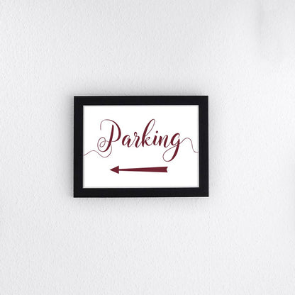 auburn directional parking sign with arrow pointing left