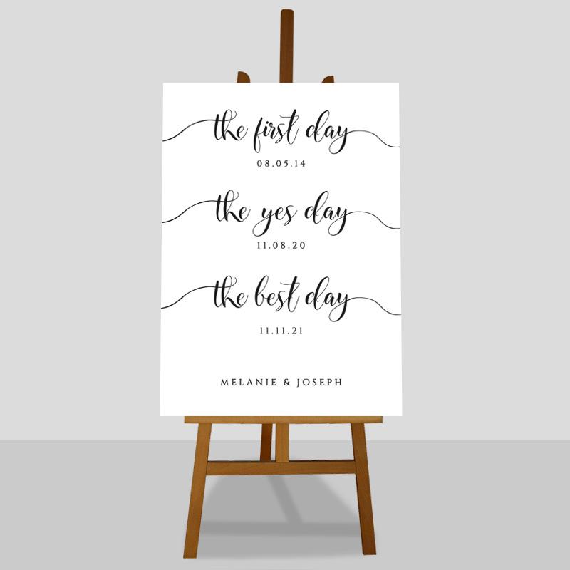editable dates printable wedding sign