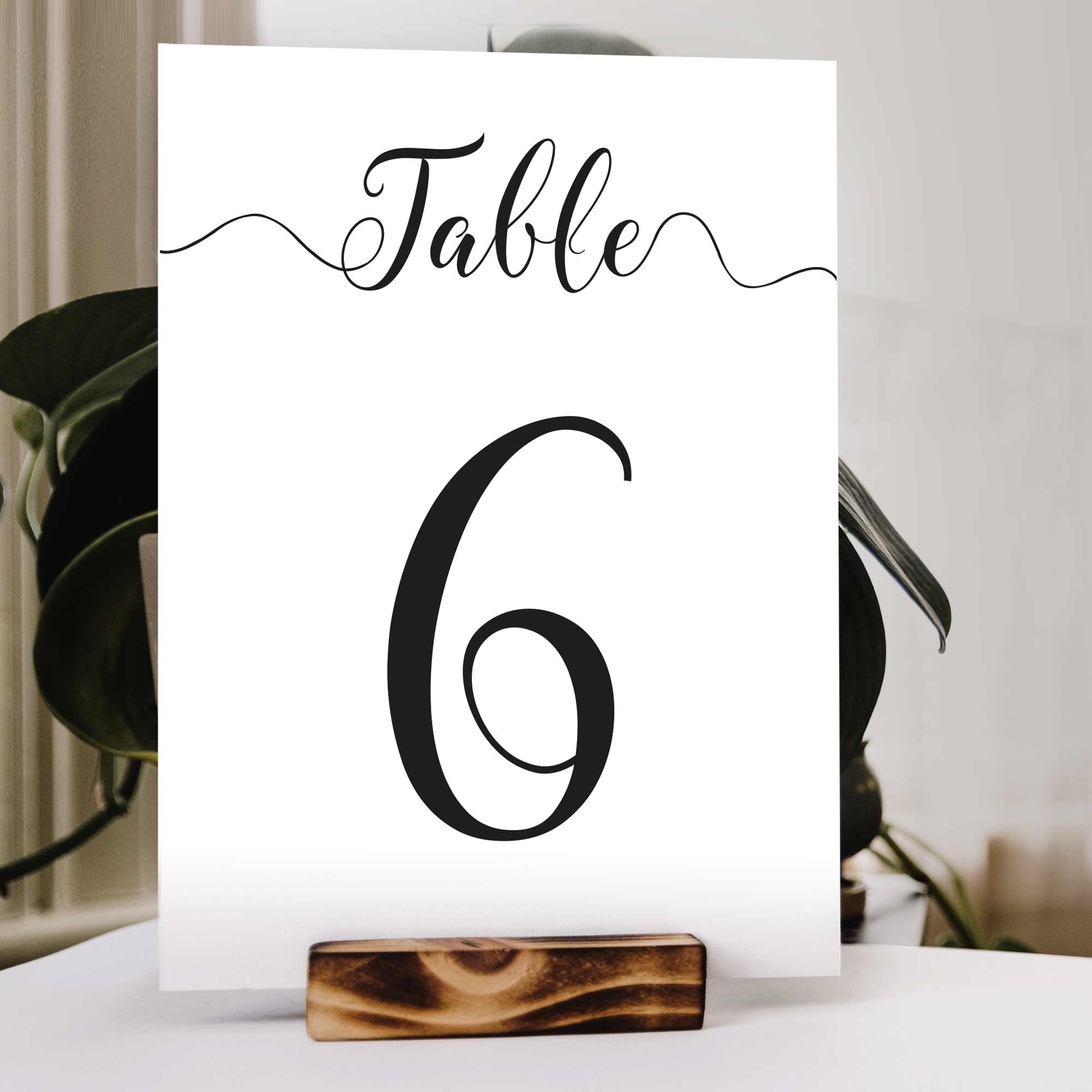 Printable Table Numbers - Wedding Table Numbers Instant Download PDF ...