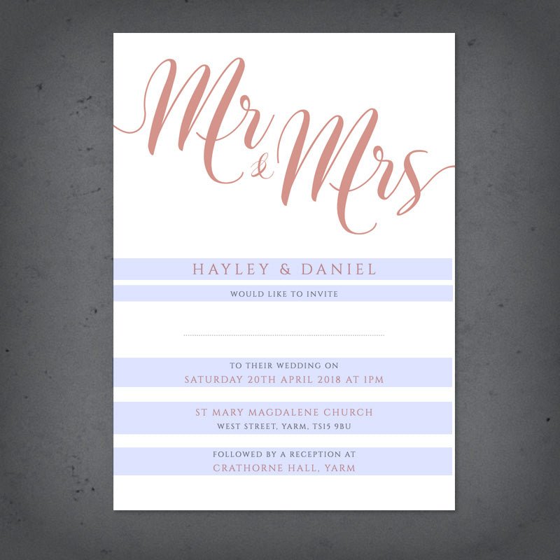 editable text highlighted on coral wedding invitation