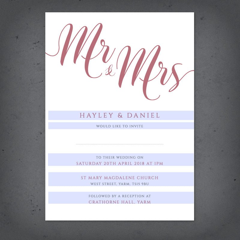editable text highlighted on fuchsia pink wedding invitation