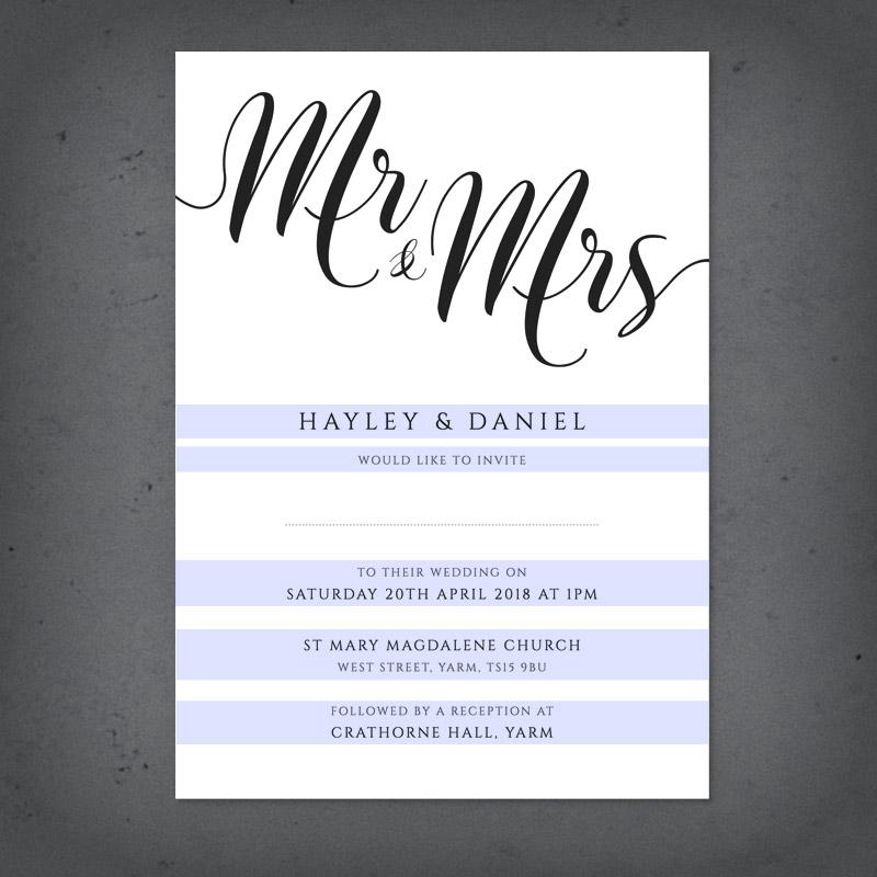editable text on mr and mrs wedding invitation template