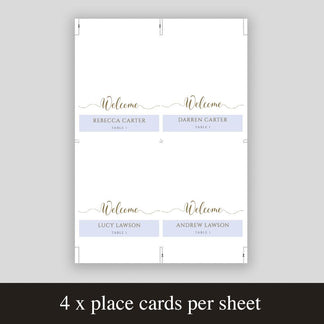 Gold Wedding Place Card Template - Digital Download Editable Printable ...
