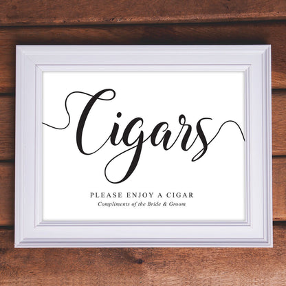 cigar bar sign on rustic wooden background