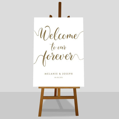 Welcome to our forever editable personalised wedding sign template