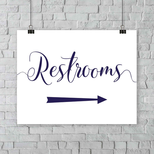 navy restrooms directions sign right arrow