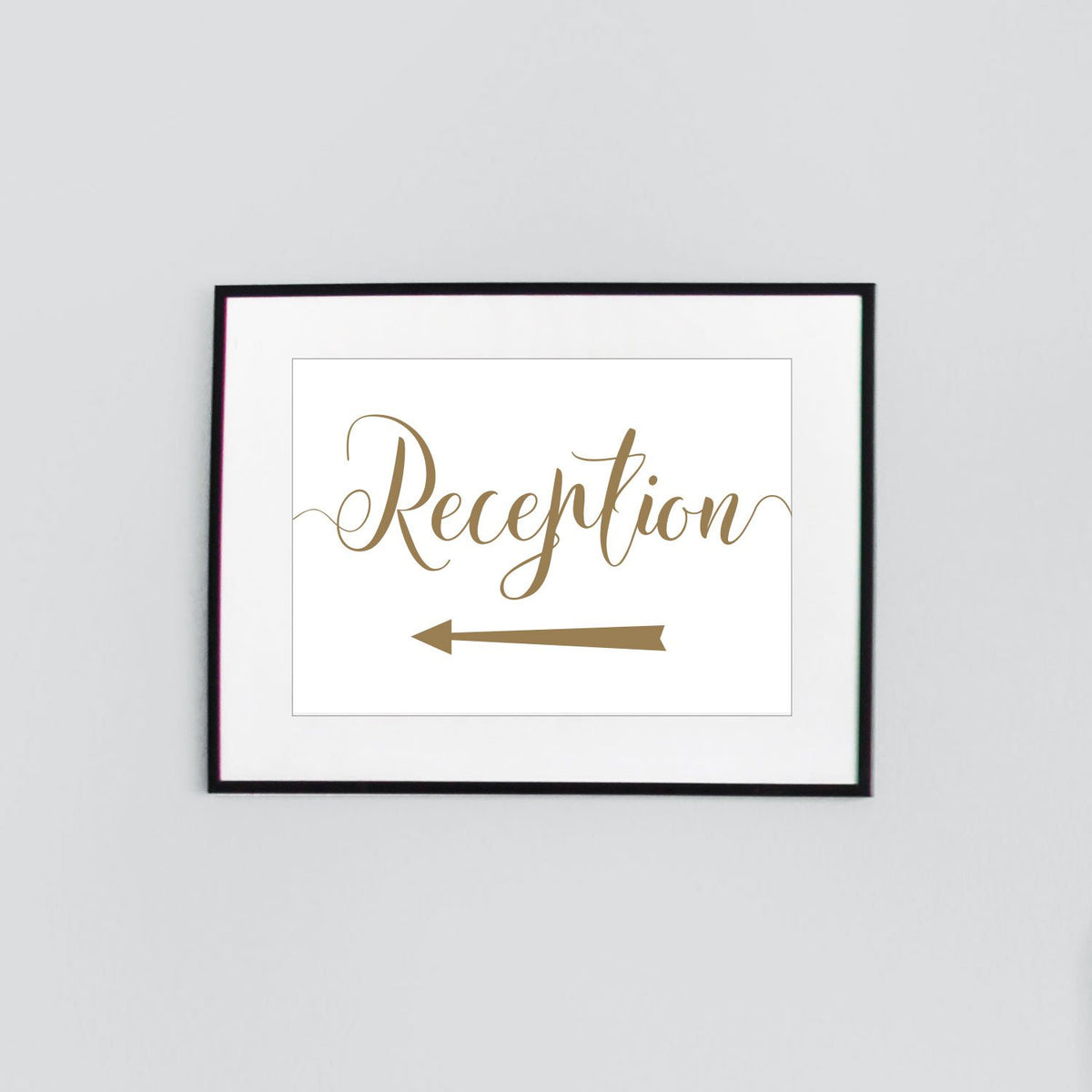 wedding reception this way sign framed print