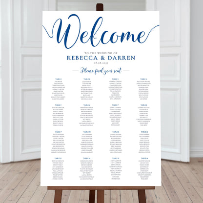 nautical wedding seating plan with 16 tables