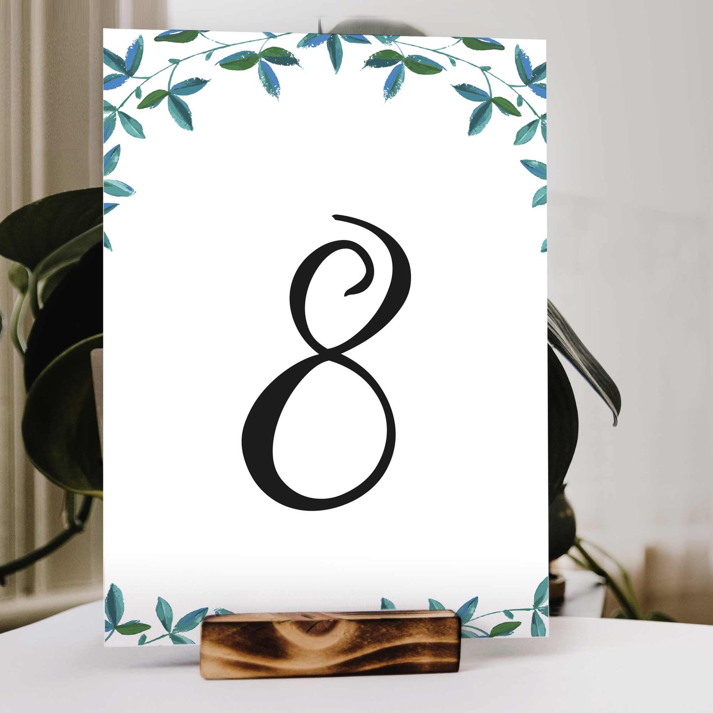 outdoor wedding table number wooden stand